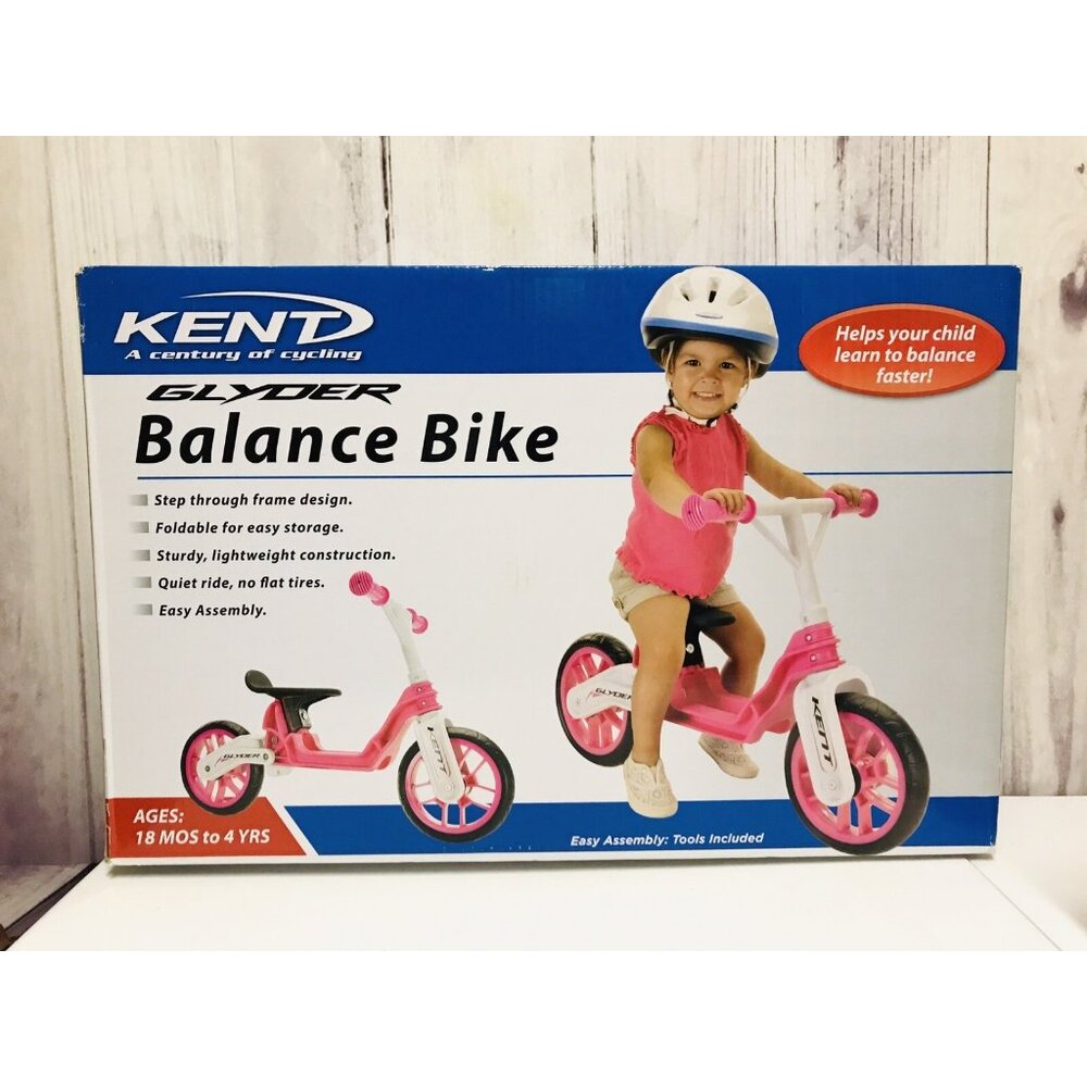 Kent Glyder Folding Balance Trainer Bike Pink Foldable Lightweight
